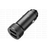 Зарядник для мобильного 12В 2 USB    (2,0 А) черный HOCO Z49