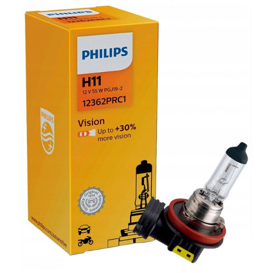 Лампа Philips H11  12V 55W +30% Premium - 1