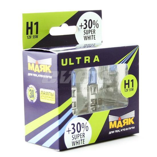 Лампа Маяк    Н3 12-55 ULTRA +30 SUPER WHITE - 1
