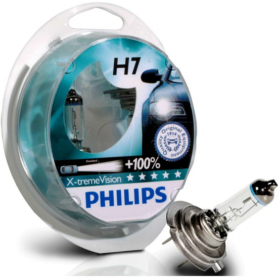 Лампа Philips H7 12V 55W X-TREME VISION PRO +150% яркости (2 лампы в боксе) - 1