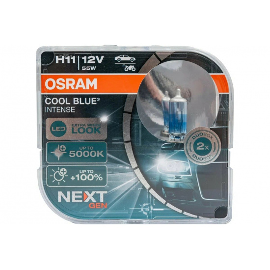 Лампа Osram H11 12V 55W COOL BLUE INTENSE +20% яркости (2 лампы в боксе) - 1
