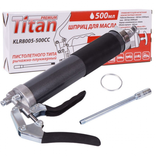 Шприц рычажно-плунжерный  500 гр Titan 014-500 (под кадриж 400 гр) - 1