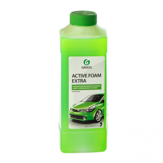 Автошампунь  для бесконтактной мойки  \ Active foam extra\ 1л (зеленый) (12) GRASS - 1
