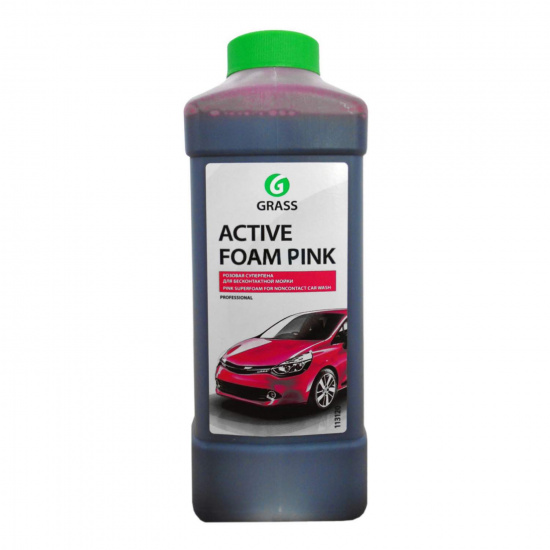 Автошампунь для бесконтактной мойки  \ Active foam pink\  1л (розовый) (12) GRASS - 1