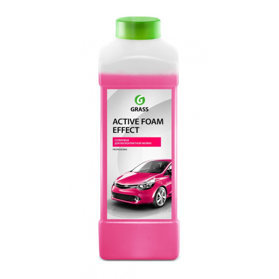 Автошампунь для бесконтактной мойки суперконцентрат \ Active foam effect\  1л (розовый (12) GRASS эффект снежных хлопьев - 1