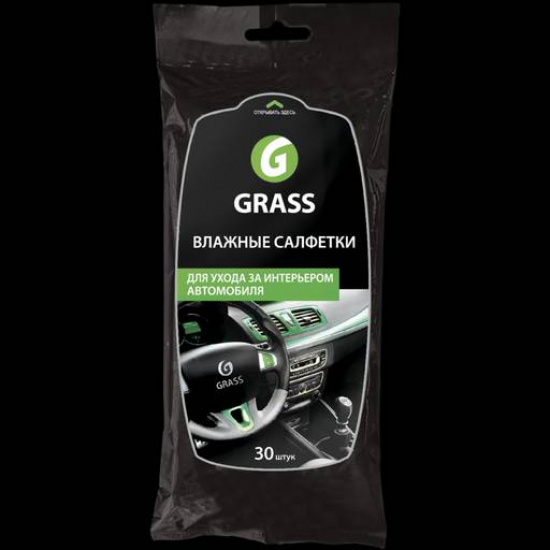 Влажные салфетки GRASS для ухода за интерьером а/м 30шт (16) - 1