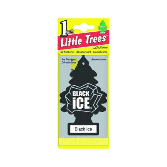 Ароматизатор LITTLE TREES Елка Черный лед  (Black Ice) 24шт/уп.подвесной - 1